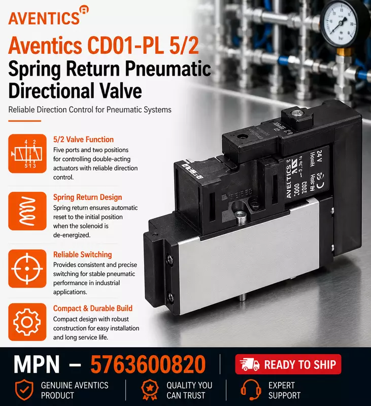 Aventics Pneumatic Directional Valve CD01-PL-5/2SR