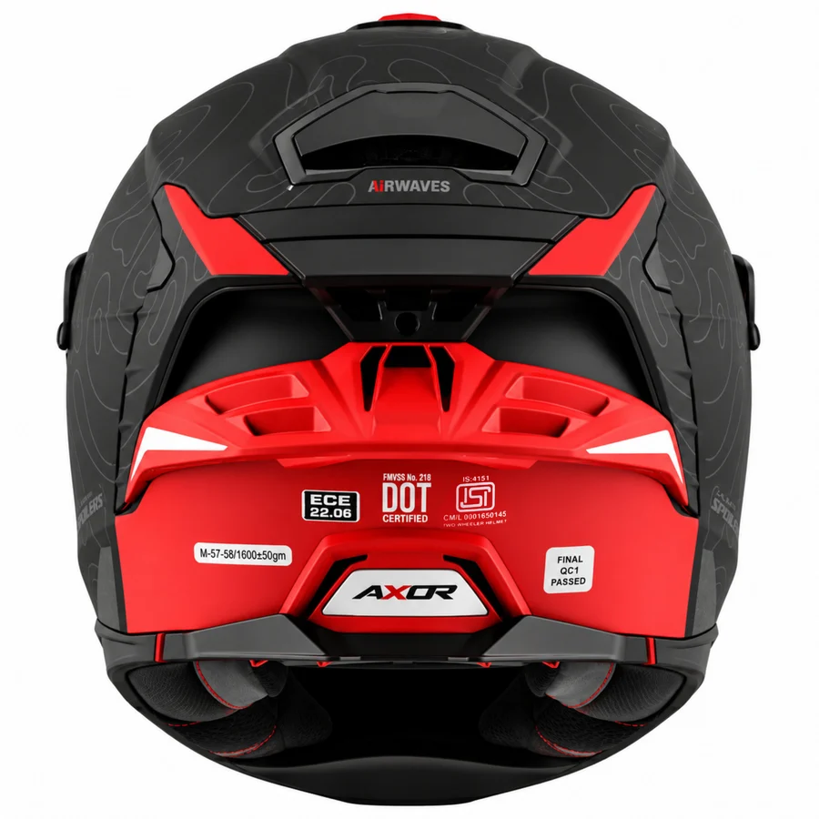 AXOR BRUTALE AIRWAVES DULL BLACK RED D/V (L)