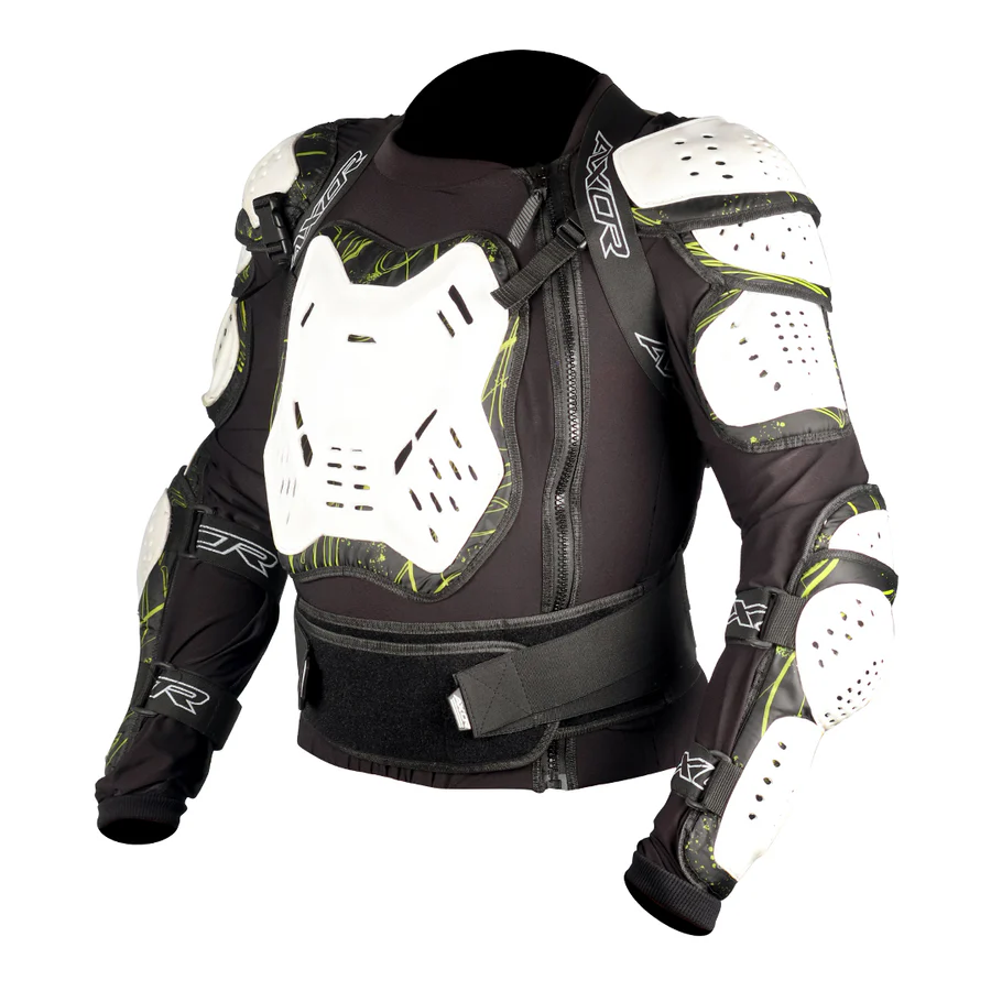 AXOR SHIELD PROTECTIVE BODY ARMOUR BLACK NEON GREEN L AXOR SHIELD PROTECTIVE BODY ARMOUR BLACK NEON GREEN L