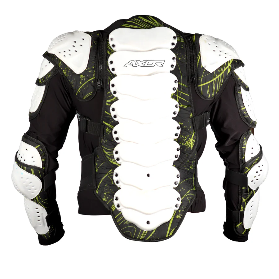 AXOR SHIELD PROTECTIVE BODY ARMOUR BLACK NEON GREEN L AXOR SHIELD PROTECTIVE BODY ARMOUR BLACK NEON GREEN L