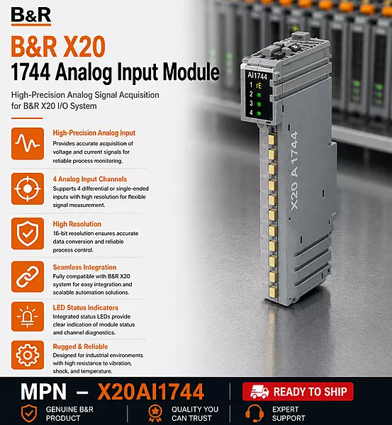 B&R X20 Analog Input Module 1744