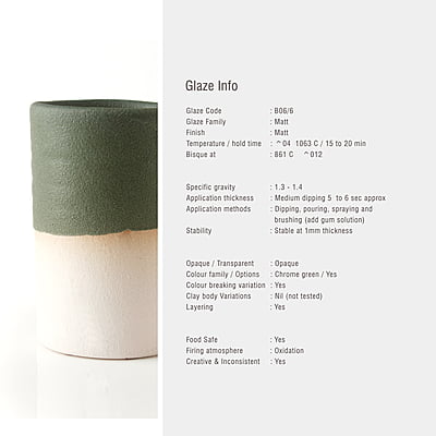 Sara Low Fire Matt Olive green B06/6