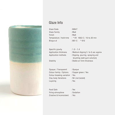 Sara Low Fire Matt Pastel Mint B06/7