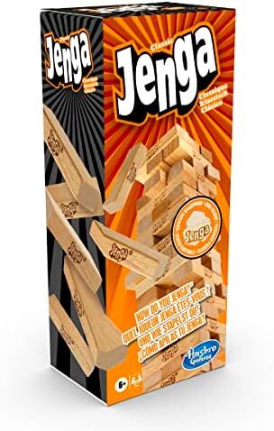 Classic Jenga Game, Genuine Hardwood Blocks