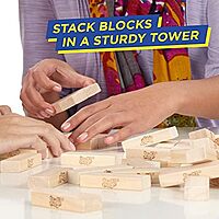 Classic Jenga Game, Genuine Hardwood Blocks