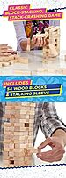 Classic Jenga Game, Genuine Hardwood Blocks