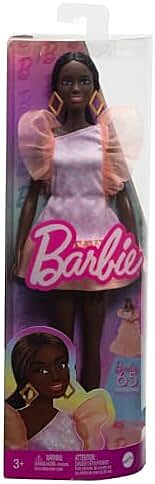 Barbie Fashionistas Doll #216 with Tall Body & Black Hair in Low Ponytail