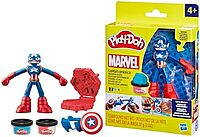Play-Doh Marvel Captain America Stamping Shield with Bendy Action Figure