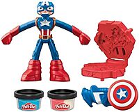Play-Doh Marvel Captain America Stamping Shield with Bendy Action Figure