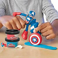 Play-Doh Marvel Captain America Stamping Shield with Bendy Action Figure