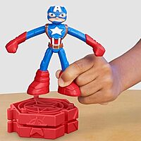 Play-Doh Marvel Captain America Stamping Shield with Bendy Action Figure
