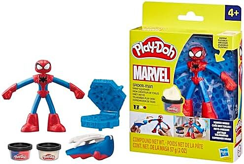 Play-Doh Marvel Spider-Man Thwip Squisher Set with Bendy Action Figure