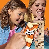 Official Hasbro Games Jenga Game| Original Wood Block Game | Stacking Tower | Ages 6+