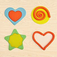 Play-Doh Fundamentals Shapes Tool Set with 6 Non-Toxic Colors, 1-Ounce Cans