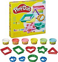 Play-Doh Fundamentals Shapes Tool Set with 6 Non-Toxic Colors, 1-Ounce Cans