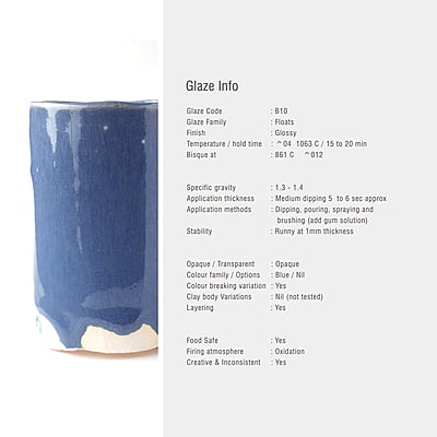 Sara Low Fire Floats Blue Stoneware B10