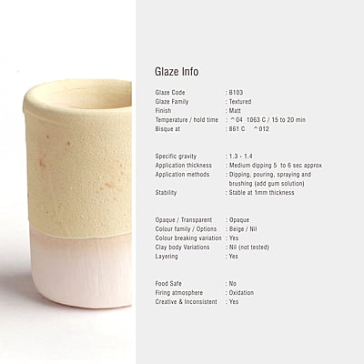 Sara Low Fire Matt Light Yellow B103