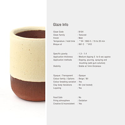 Sara Low Fire Matt Cream B104