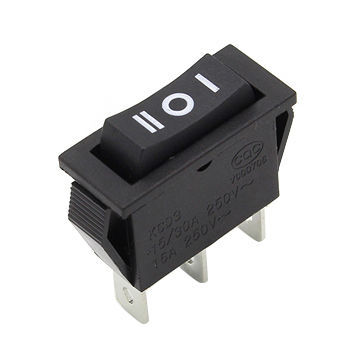 Rocker switch 3 positions 3-pin on-off-on 20A, 125V/15A, 250V Rocker switch 3 positions 3-pin on-off-on 20A, 125V/15A, 250V