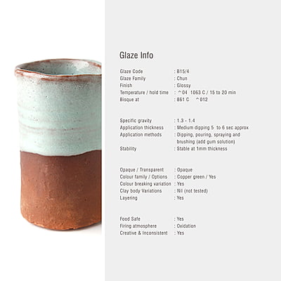 Sara Low Fire Chun Misty Blue B15/4 Sara Low Fire Chun Misty Blue B15/4