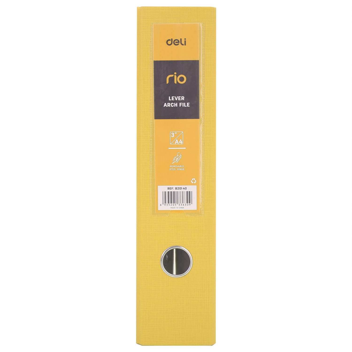 DELI B20150 A4 RIO PVC BOX FILE YELLOW