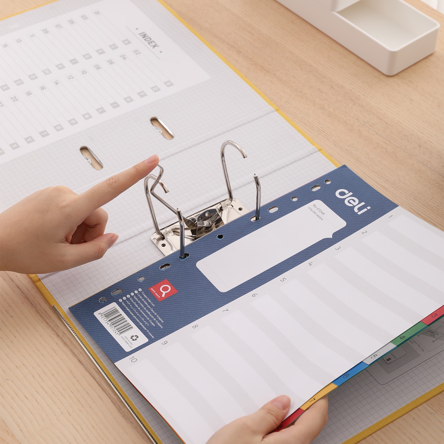 DELI B20150 A4 RIO PVC BOX FILE YELLOW