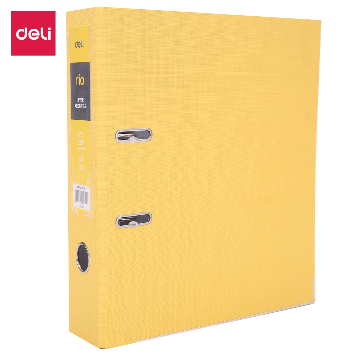 DELI B20150 A4 RIO PVC BOX FILE YELLOW