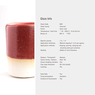 Sara Low Fire Textured Red Brown B62