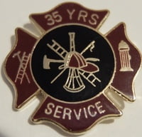 Firefighter Stock Service Award Pin