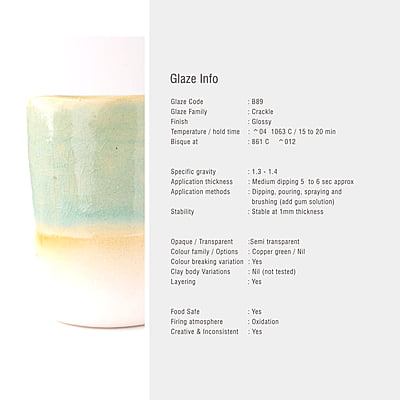 Sara Low Fire Crackle Mint Green B89 Sara Low Fire Crackle Mint Green B89