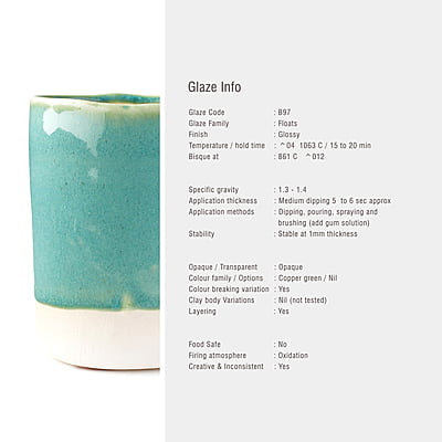 Sara Low Fire Textured Turquoise B97