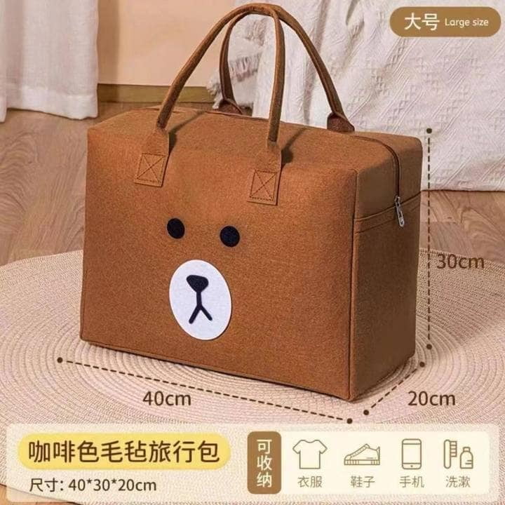 LARGE CAPACITY CARTOON BAG TRAVELLING BAG WOMEN BAG