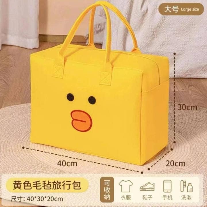 LARGE CAPACITY CARTOON BAG TRAVELLING BAG WOMEN BAG