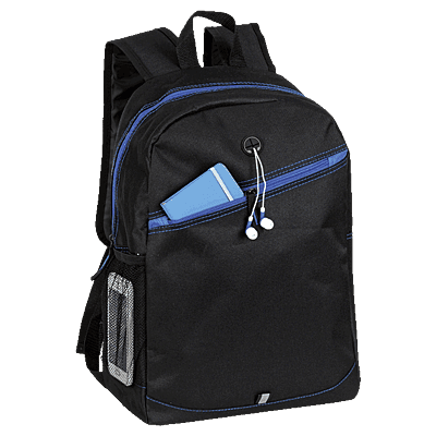 Backpack With Contrast Colour Diagonal Zip