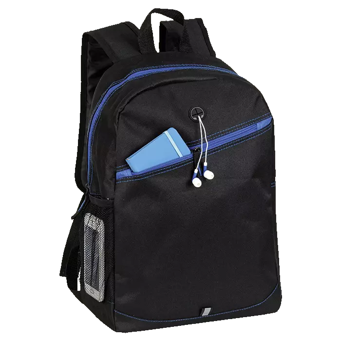 Backpack With Contrast Colour Diagonal Zip