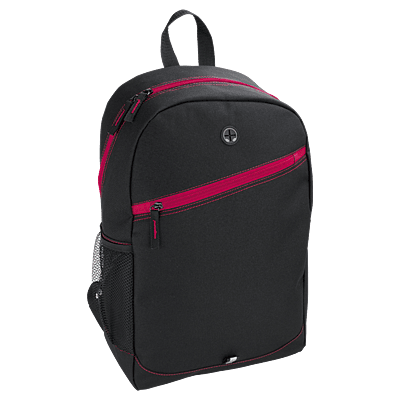 Backpack With Contrast Colour Diagonal Zip