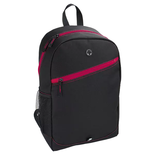 Backpack With Contrast Colour Diagonal Zip