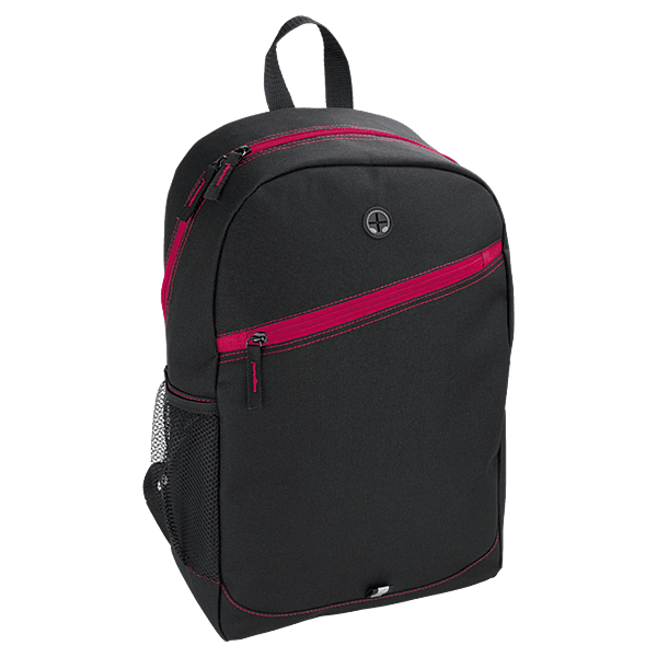 Backpack With Contrast Colour Diagonal Zip