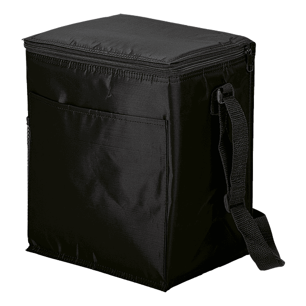 12 Can Cooler with 2 Exterior Pockets 70D PEVA Lining