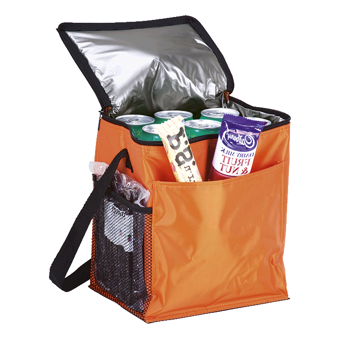 12 Can Cooler with 2 Exterior Pockets 70D PEVA Lining