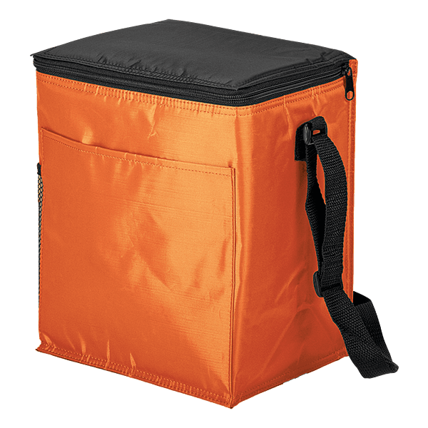 12 Can Cooler with 2 Exterior Pockets 70D PEVA Lining