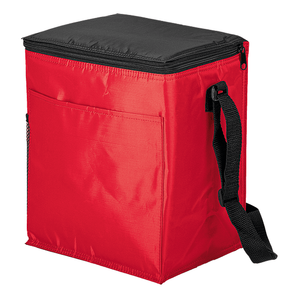 12 Can Cooler with 2 Exterior Pockets 70D PEVA Lining