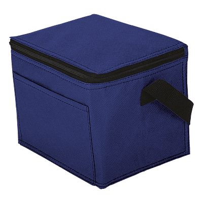 6 Can Cooler with Foil Liner and Pocket Non-Woven Foil Linin