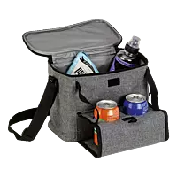 Cooler with Folding Cup Holders