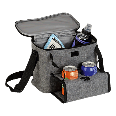 Cooler with Folding Cup Holders