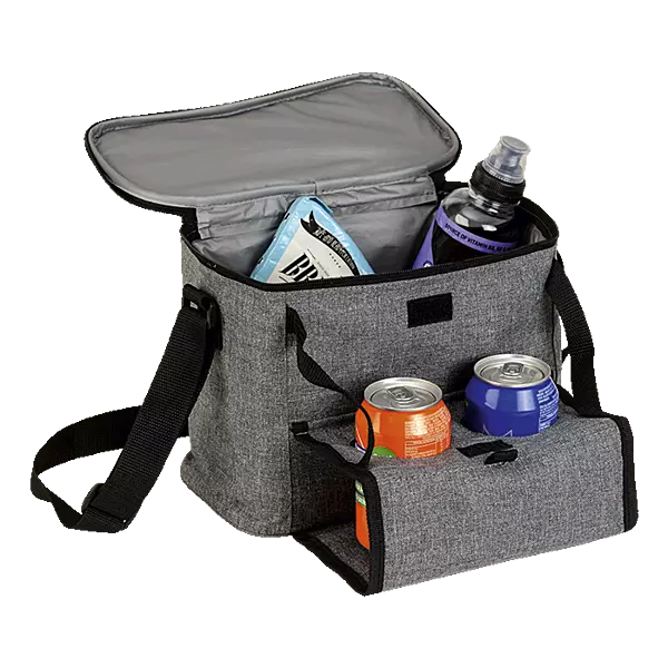 Cooler with Folding Cup Holders