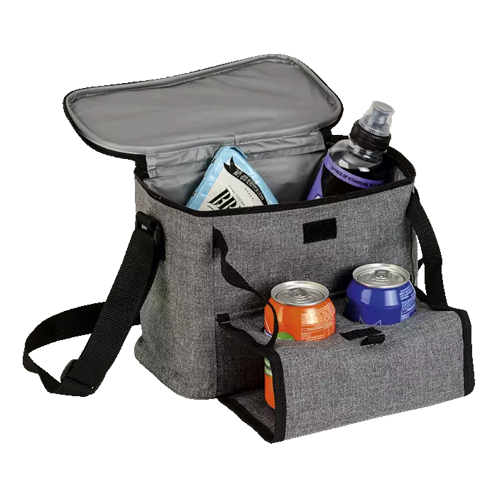 Cooler with Folding Cup Holders