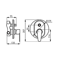 BUILT IN SHOWER MIXER CHROME-ALGEO