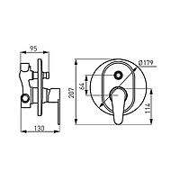 BUILT IN SHOWER MIXER CHROME-ALGEO