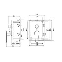 BUILT IN SHOWER MIXER BOX KIT CHROME-ALGEO